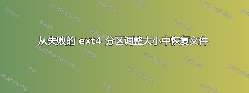 从失败的 ext4 分区调整大小中恢复文件