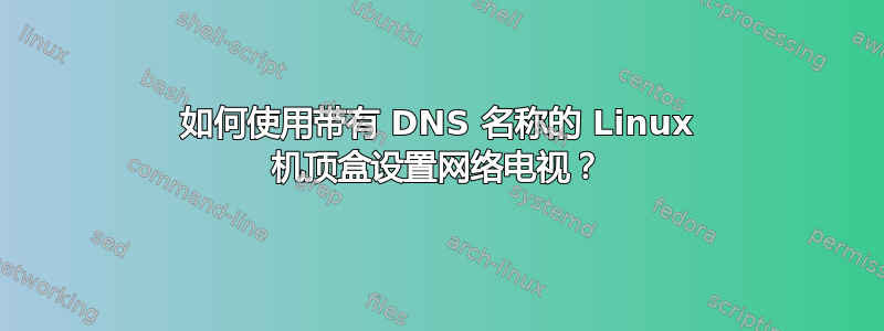 如何使用带有 DNS 名称的 Linux 机顶盒设置网络电视？