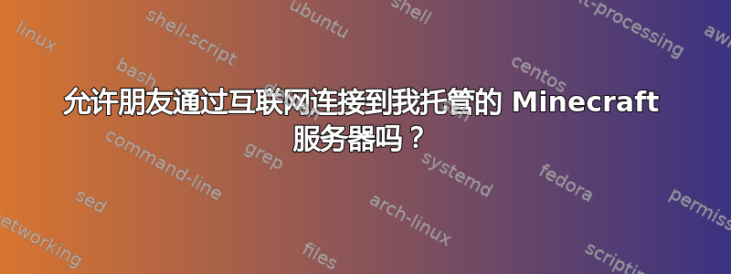 允许朋友通过互联网连接到我托管的 Minecraft 服务器吗？