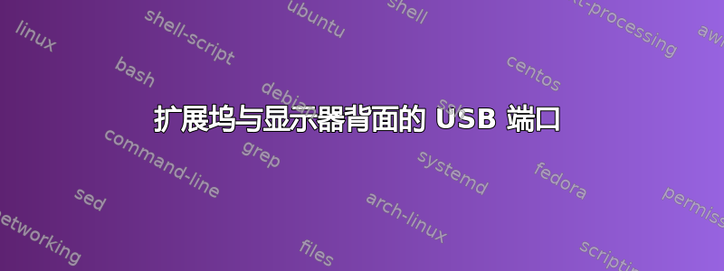 扩展坞与显示器背面的 USB 端口