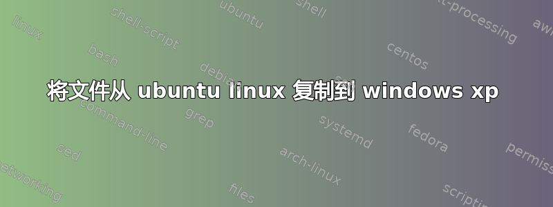 将文件从 ubuntu linux 复制到 windows xp