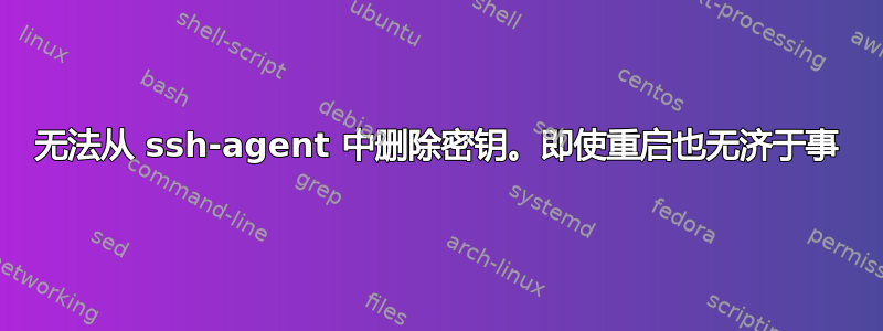 无法从 ssh-agent 中删除密钥。即使重启也无济于事