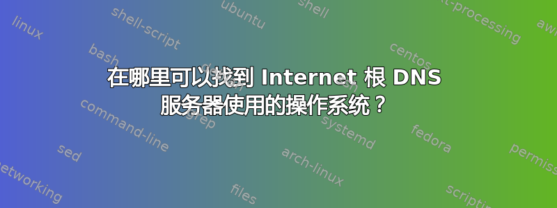 在哪里可以找到 Internet 根 DNS 服务器使用的操作系统？