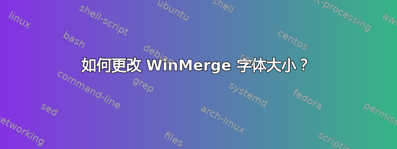 如何更改 WinMerge 字体大小？