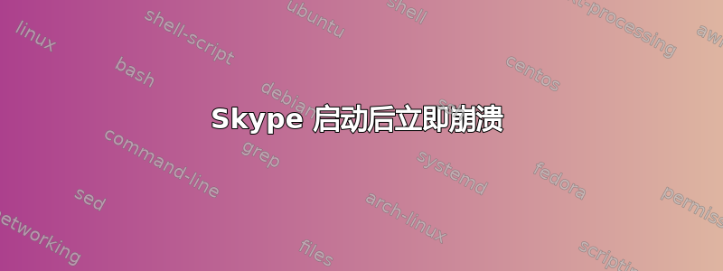 Skype 启动后立即崩溃