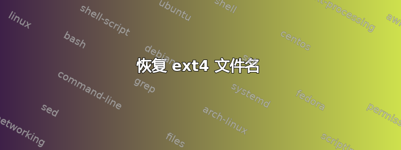 恢复 ext4 文件名