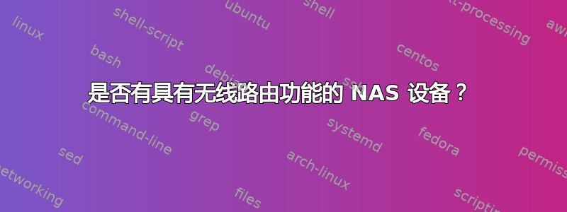 是否有具有无线路由功能的 NAS 设备？