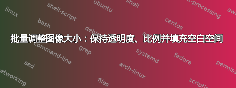 批量调整图像大小：保持透明度、比例并填充空白空间