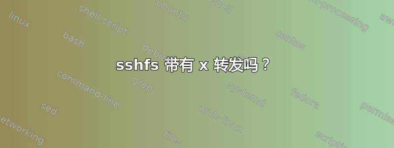 sshfs 带有 x 转发吗？