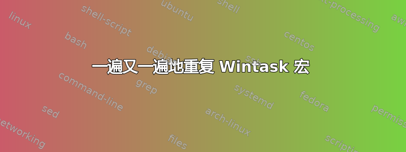 一遍又一遍地重复 Wintask 宏