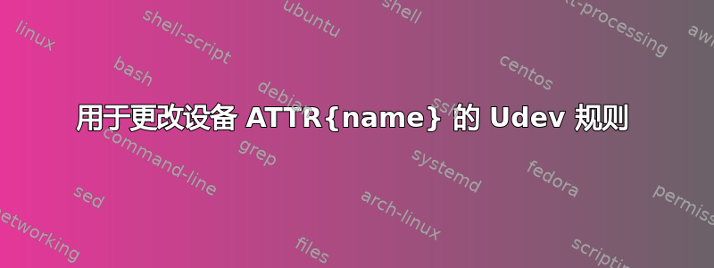 用于更改设备 ATTR{name} 的 Udev 规则