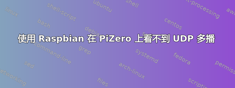 使用 Raspbian 在 PiZero 上看不到 UDP 多播