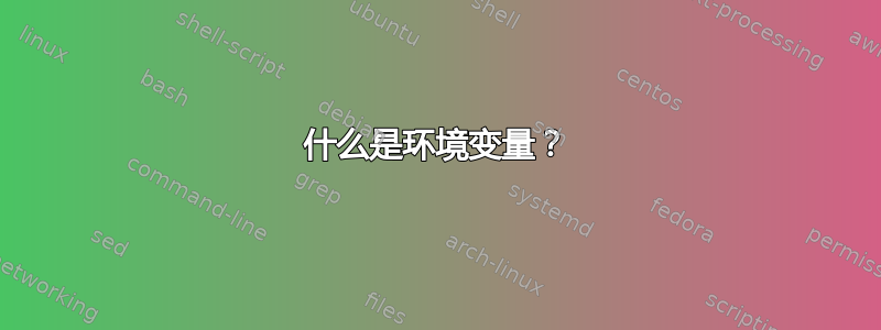 什么是环境变量？