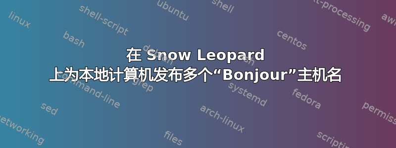 在 Snow Leopard 上为本地计算机发布多个“Bonjour”主机名