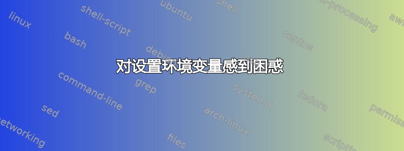 对设置环境变量感到困惑