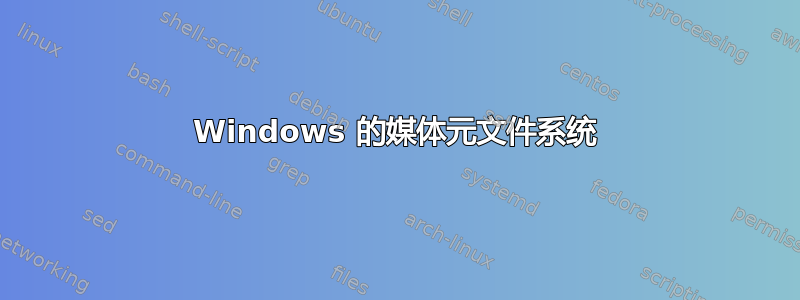 Windows 的媒体元文件系统