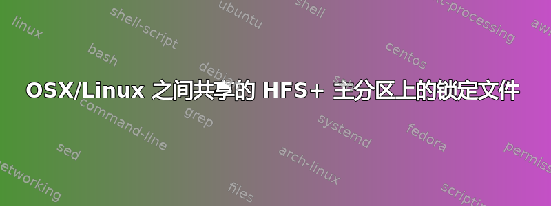 OSX/Linux 之间共享的 HFS+ 主分区上的锁定文件