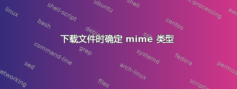 下载文件时确定 mime 类型