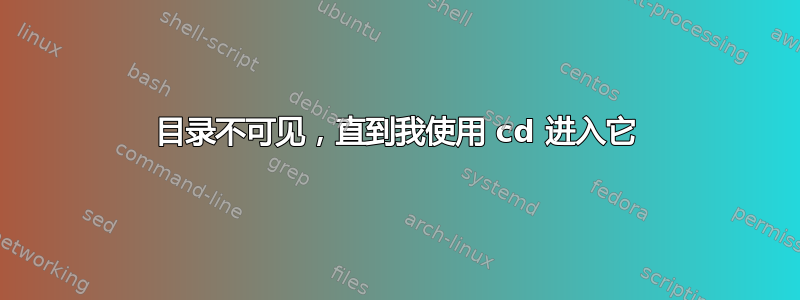 目录不可见，直到我使用 cd 进入它