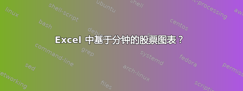 Excel 中基于分钟的股票图表？