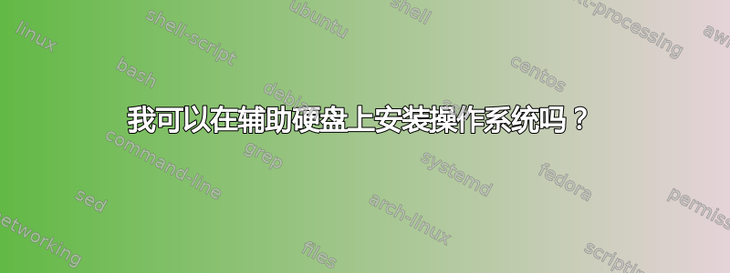 我可以在辅助硬盘上安装操作系统吗？