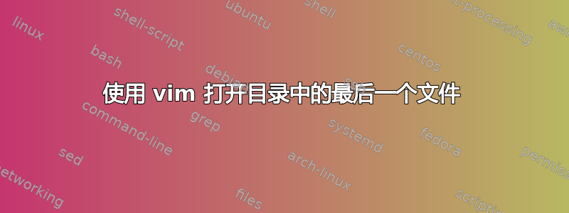 使用 vim 打开目录中的最后一个文件