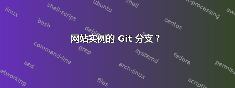 网站实例的 Git 分支？