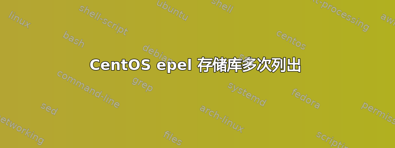 CentOS epel 存储库多次列出