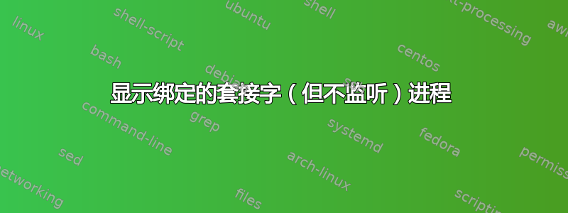 显示绑定的套接字（但不监听）进程