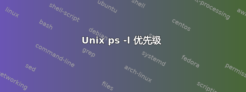 Unix ps -l 优先级