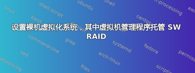 设置裸机虚拟化系统，其中虚拟机管理程序托管 SW RAID