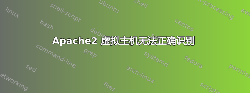 Apache2 虚拟主机无法正确识别