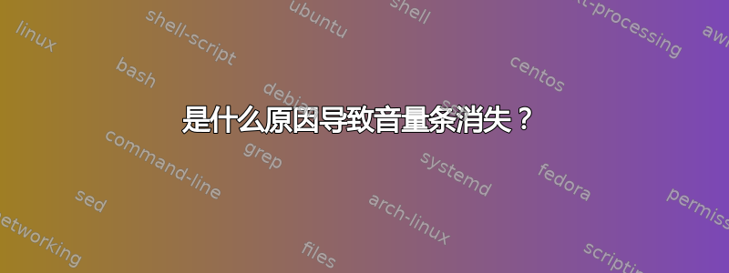 是什么原因导致音量条消失？