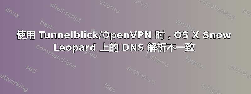 使用 Tunnelblick/OpenVPN 时，OS X Snow Leopard 上的 DNS 解析不一致