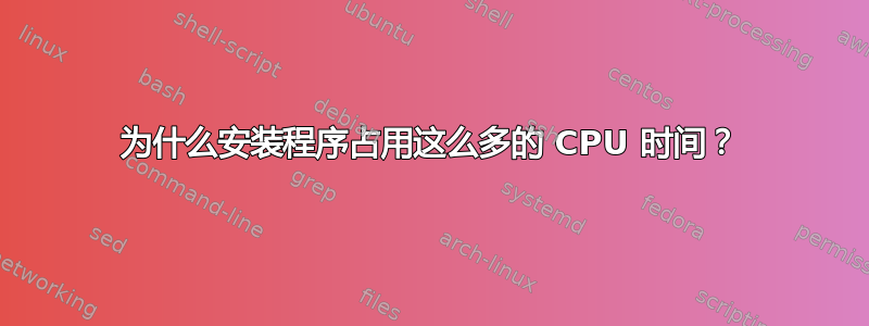 为什么安装程序占用这么多的 CPU 时间？