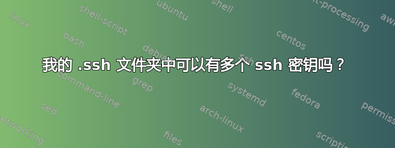 我的 .ssh 文件夹中可以有多个 ssh 密钥吗？