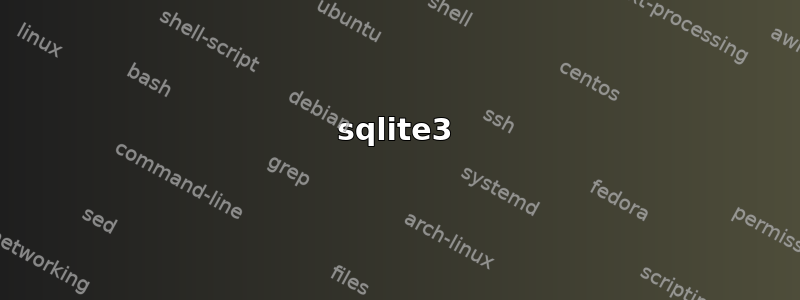 sqlite3