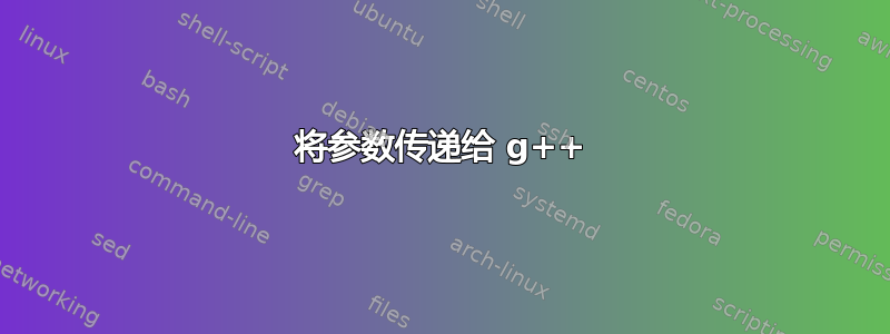 将参数传递给 g++