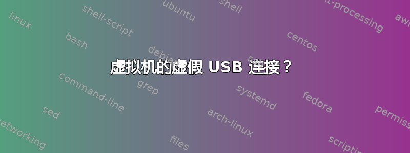 虚拟机的虚假 USB 连接？