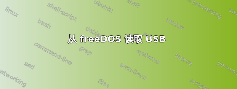 从 freeDOS 读取 USB