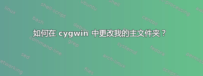 如何在 cygwin 中更改我的主文件夹？