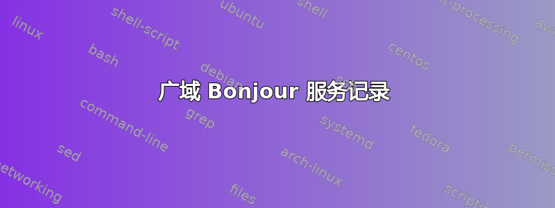 广域 Bonjour 服务记录