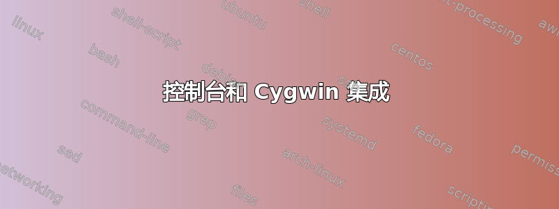 控制台和 Cygwin 集成