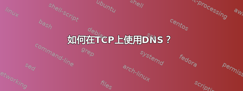 如何在TCP上使用DNS？