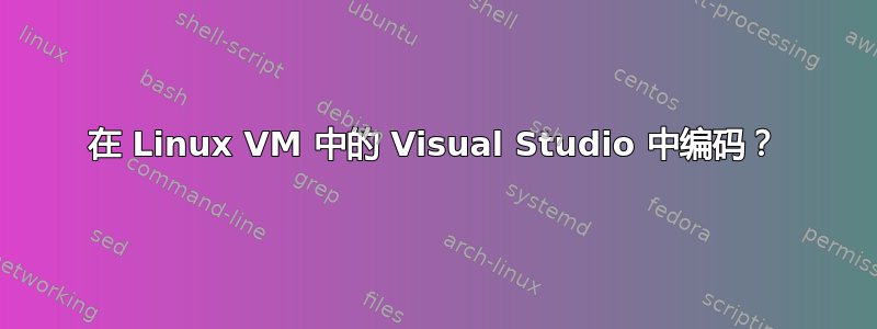 在 Linux VM 中的 Visual Studio 中编码？