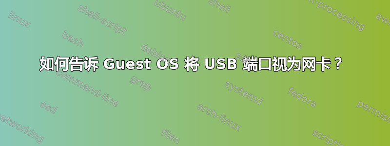 如何告诉 Guest OS 将 USB 端口视为网卡？