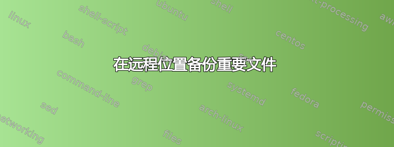 在远程位置备份重要文件