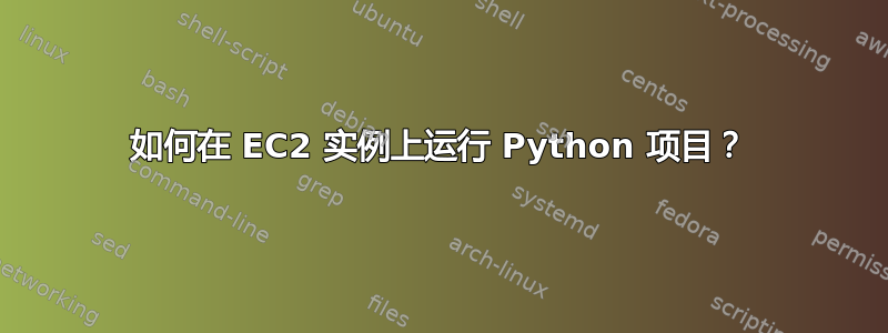 如何在 EC2 实例上运行 Python 项目？