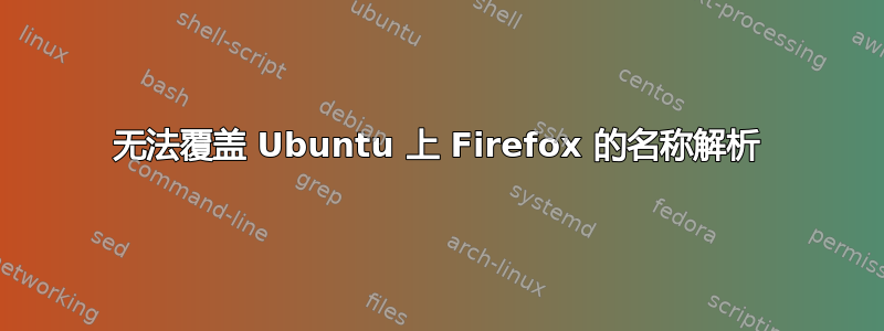 无法覆盖 Ubuntu 上 Firefox 的名称解析