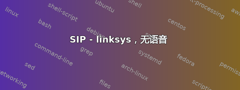 SIP - linksys，无语音